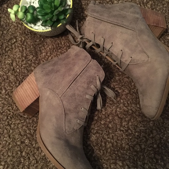 Gray Suade Booties - Picture 3 of 6